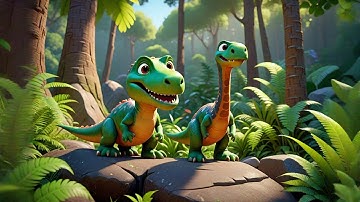 Four Tiny Dinosaurs Roar Together | Dinosaur Counting Song for Kids | Fun Nursery Rhymes & Learning