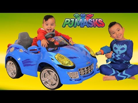 pj-masks-cat-car-battery-powered-ride-on-car-toy-unboxing-playtime-with-ckn-toys