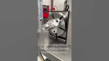 New fixture for our new rotary table. #cnc #machineshop #machining #haas