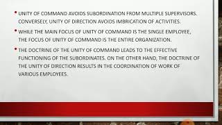 Difference between unity of command and unity of direction Net Worth