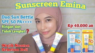 Emina Sun Battle SPF 50 PA      || Airy Sun Serum || Sunscreen Emina Terbaru