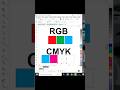 RGB vs CMYK#CorelDRAW #GraphicDesign#DesignTips#ytshorts#yt#graphicdesign#printing#tips #yt#trending