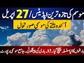 27 April Weather Report Pakistan | Weather Update Pakistan | Weather Forecast for Next week