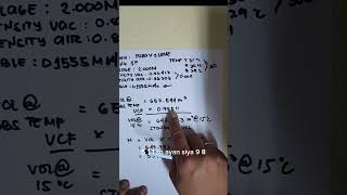 Basic calculation in chemical tanker