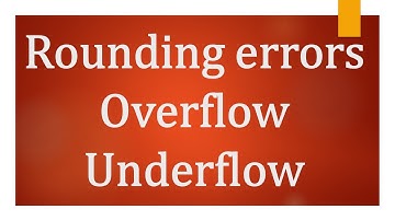 Overflow, Underflow, and Rounding/Round-off Error