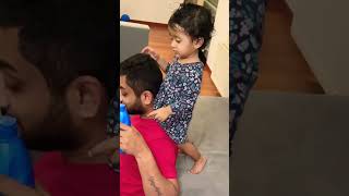 Father Daughter Duo - Happiness Is Head Massage By Daughter