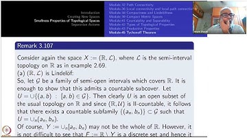 Week 9 : Chapter III- Smallness Properties of Topological Spaces : Lecture 45