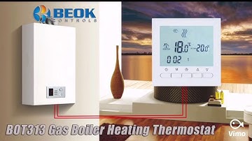 BOT-313W.WH Programmable Gas Boiler Thermostat with Kid Lock