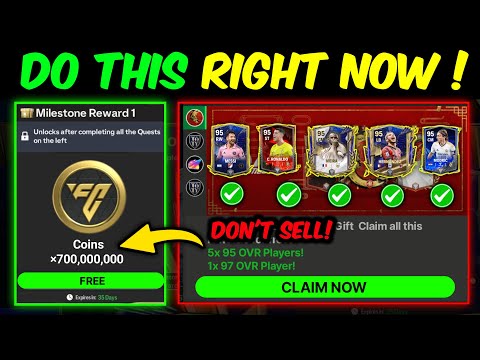 FREE 700 Million Coins, 5x 95 OVR Players, Investment Best Tips 