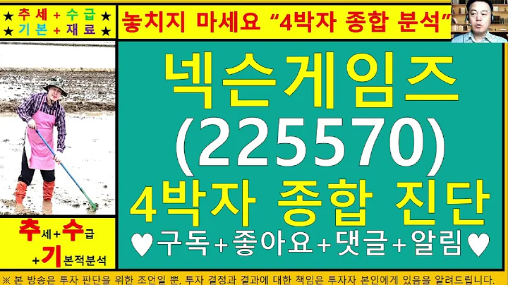넥슨게임즈(225570)4차원종목진단및향후주가전망 추수기(추수)전문가