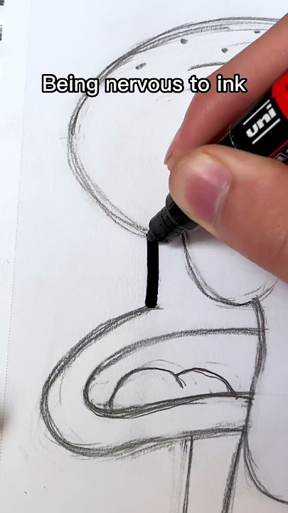 Drawing, But You’re Nervous To Ink... (#shorts)