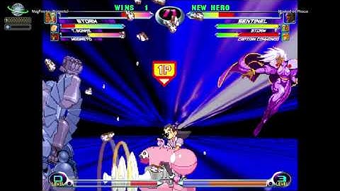 MvC2: Phocus - Sent/Cap Guard Cancel to Fast Fly Punish vs Storm Modified Air Dash .:3.7.25:.