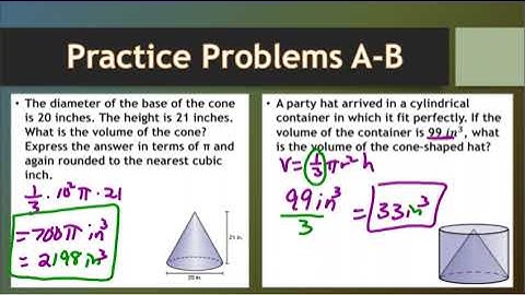 Lesson 86 Volume of Pyramids and Cones