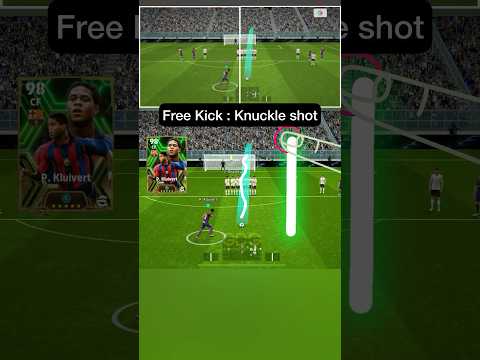 How to Free Kick : Knuckle shot ☠️ by P. Kluivert / efootball 2024 #efootball #efootball2024