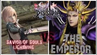 Dissidia NT Lightning vs The Emperor 1v1 match