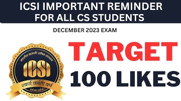 icsi important reminder for all cseet pass students for december 2023 exam