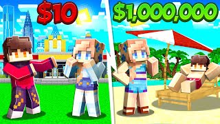 I SURVIVED $10 vs $1,000,000 DATE IN MINECRAFT!