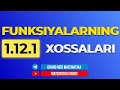 56-Dars. 1.12.1 Funksiyalarning Xossalari