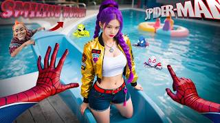SPIDER-MAN CANT'S ESCAPING STRANGE AND ANNOYING LOVE WITH RUMI (Romantic Parkour POV Story)