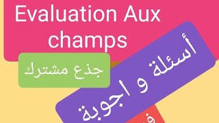 Evaluation aux champs questions et réponses aux champs