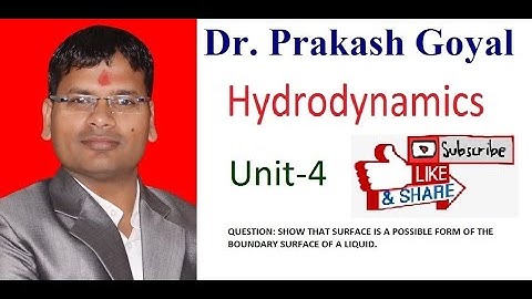 M.Sc. (Previous) hydrodynamics unit-4 solved paper by Dr. Prakash Goyal