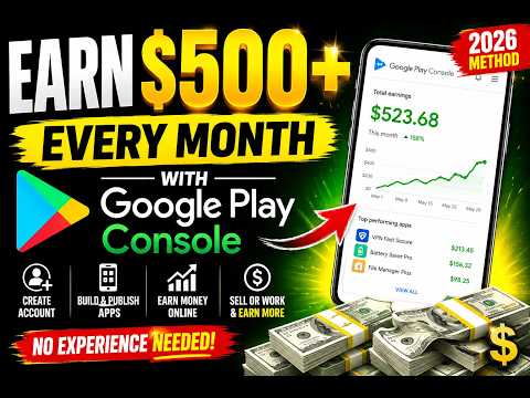 How to Earn $500+ Per Month with Google Play Console in 2026 | Beginner's Guide