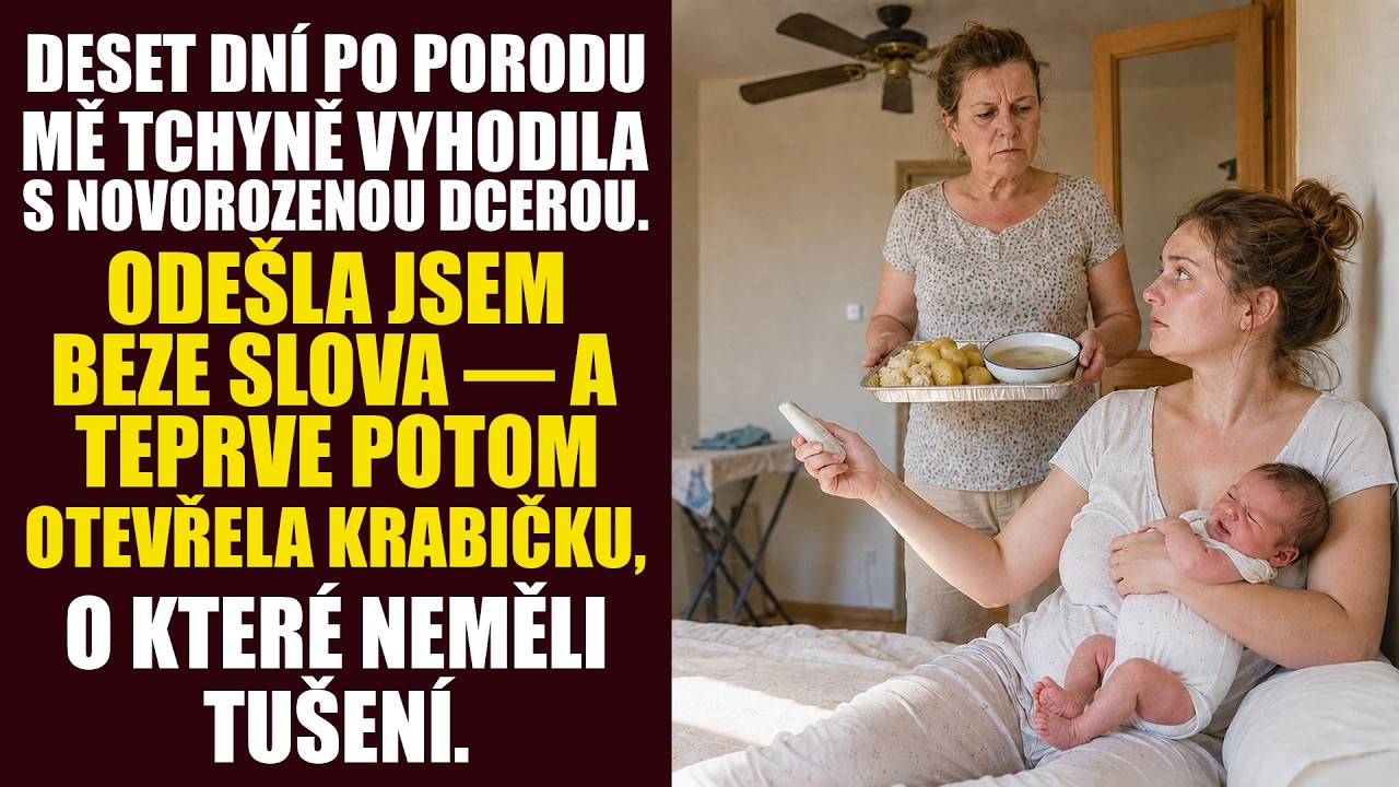 Neslyšela jsem to z první ruky, ale z chodby. Deset dní po císařském řezu jsem stála před dveřmi své tchýně a držela tác s nedojedenou večeří. Uvnitř mluvila se svou dcerou o tom, jak mě z domu...