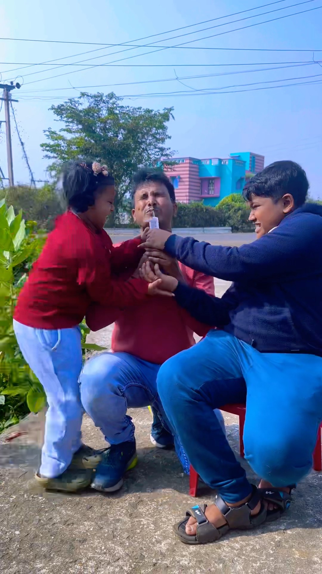Injection prank on papa???#mistihappylifestyle #funny #viral #trending #shortvideo
