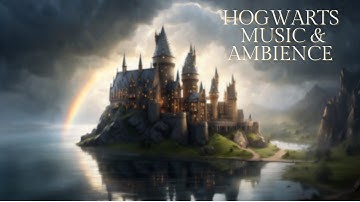 Harry Potter Music & Ambience | Rainy & Stormy Evening | Hogwarts Castle