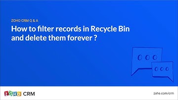 How to filter records in recycle bin and delete them forever?