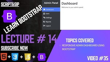 Responsive Admin Dashboard Using Bootstrap 5 | Full Tutorial