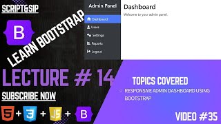 Responsive Admin Dashboard Using Bootstrap 5 | Full Tutorial