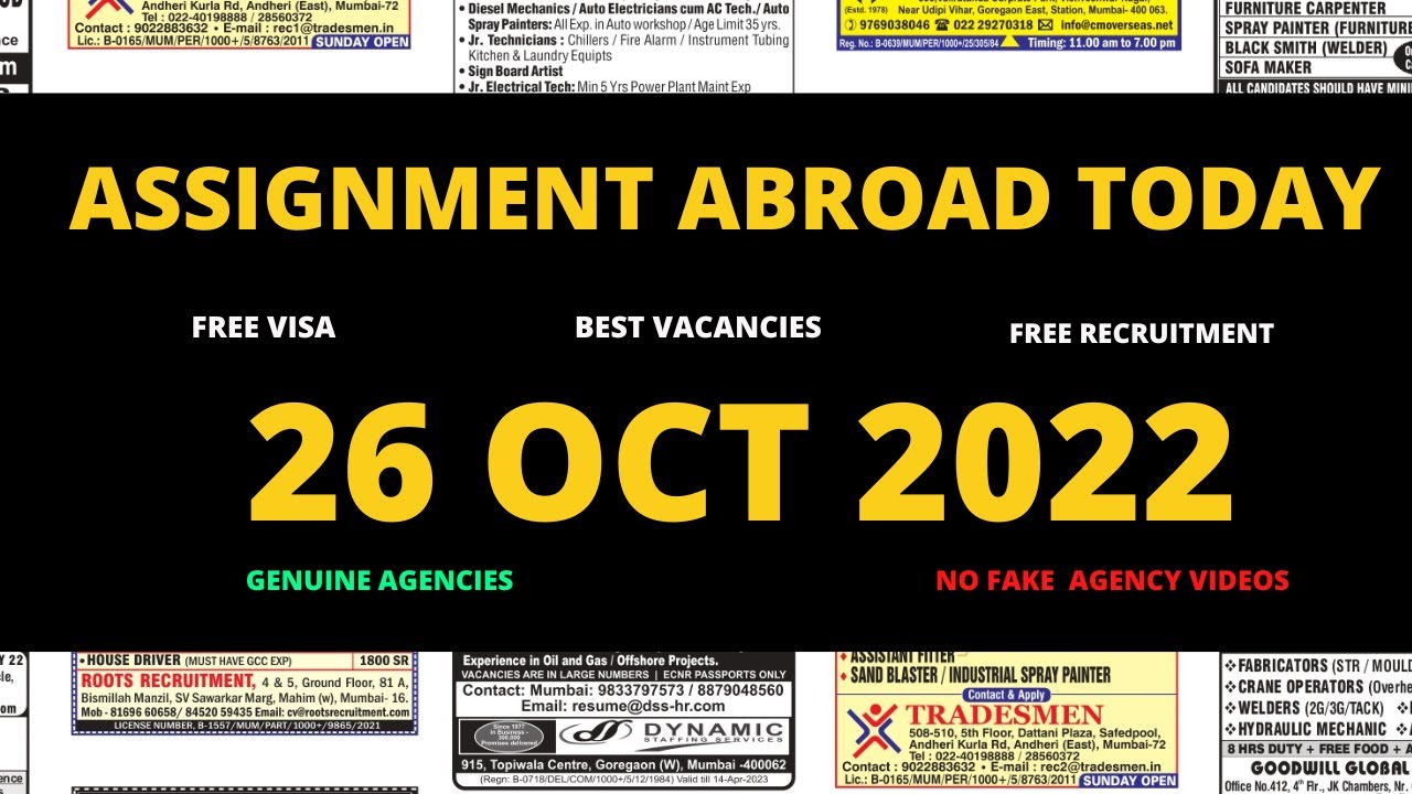 assignment abroad times today 2022 free download