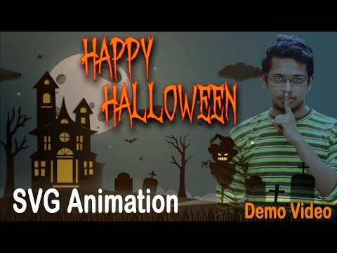 SVG Halloween Banner Animation With CSS | Demo Video | NoorHUB