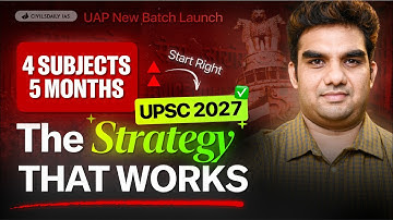 Master UPSC 2027: 20-Month Backward Plan | Audit, Adapt, and Achieve | UAP 2026/27 Batch Opens Now!