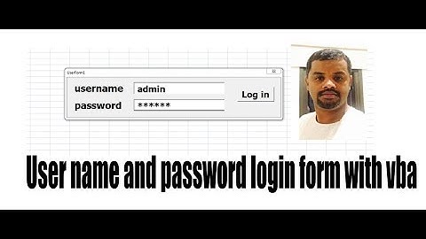 Excel VBA username and password login form