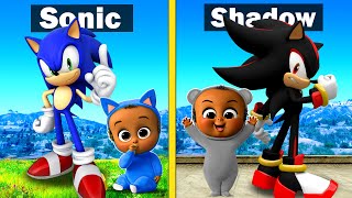 SONIC FAMILY VS SHADOW FAMILY In GTA 5!