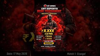 BGMI Tournament Registration Open 🔥 |Limited Slots Hurry Up!  FOLLOW NO INSTAGRAM-ig_crt_tournaments