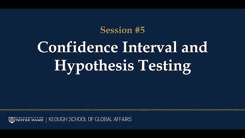 Learning Stata - Session 5: Confidence Intervals and Hypothesis Testing