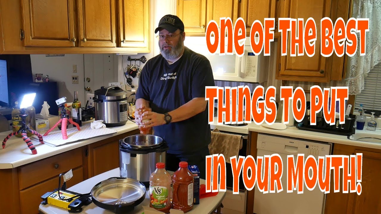 V8 Juice Pasta With Meat- Instant Pot Meal - YouTube