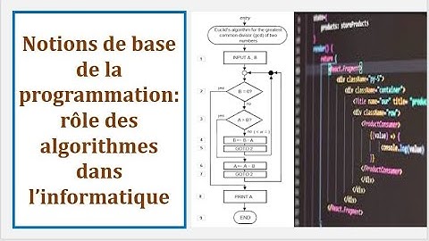 Notions de la programmation : rôle des algorithmes dans  l’informatique Logigramme ou pseudo-code ?
