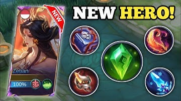 NEW HERO ZETIAN IS HERE! (100% broken! 💀) ZETIAN BEST BUILD AND EMBLEM 2025 -MLBB