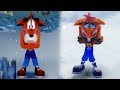 Crash Bandicoot N. Sane Trilogy - Animations and Expressions of Crash | Comparison