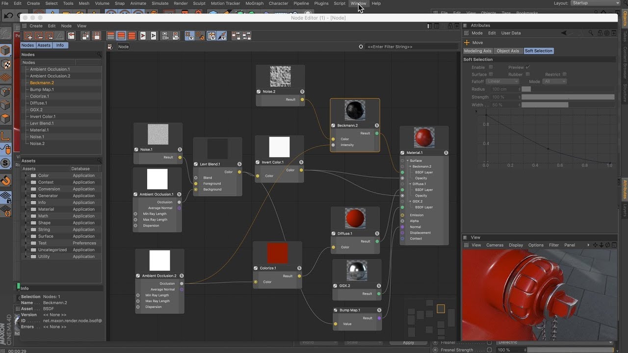 cinema 4d r20 node material editor