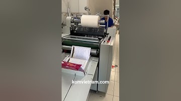 Máy cán màng nhiệt điện từ bán tự động khổ 560 II KOM VIỆT NAM - Máy cán màng in nhanh chuyên nghiệp