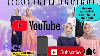 Tutorial Disain spanduk toko baju mudah menggunakan Hp