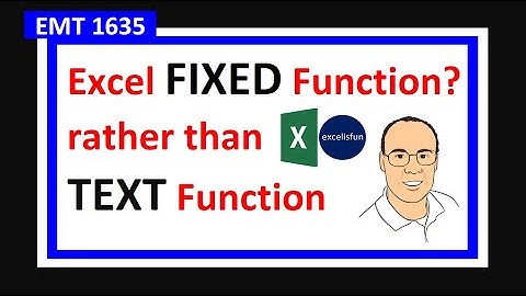 Excel FIXED Function Easier than TEXT Function! (DOLLAR Function too). Excel Magic Trick 1635