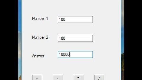 How to create calculator in Visual Studio 2008