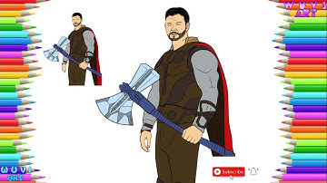 How to Draw Thor from Avengers Endgame Step by Step Drawing tutorial