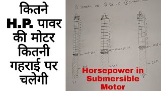 कितने H.P.  का सबमर्सिबल मोटर कितनी गहराई पर चलेगी  HP in Submersible Motor